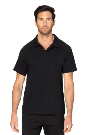 Threadfast Apparel Herren Impact Kurzarm-Polohemd - Schwarze Kleidung Threadfast-Apparel