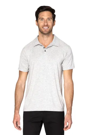 Threadfast Apparel Herren Impact Kurzarm-Polohemd - Heather Grau Kleidung Threadfast-Apparel