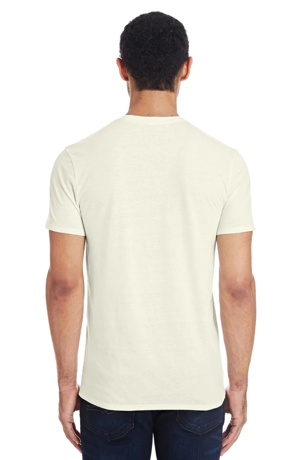 Threadfast Apparel Herren T-Shirt mit kurzen Ärmeln und Rundhalsausschnitt - Creme Bekleidung Threadfast-Apparel