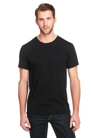 Threadfast Apparel Herren T-Shirt mit kurzen Ärmeln und Rundhalsausschnitt - Einfarbig Schwarz Kleidung Threadfast-Apparel