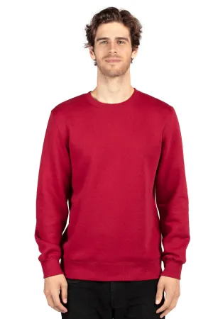 Threadfast Apparel Herren Ultimate Fleece Crewneck Sweatshirt - Burgunderrote Kleidung Threadfast-Apparel