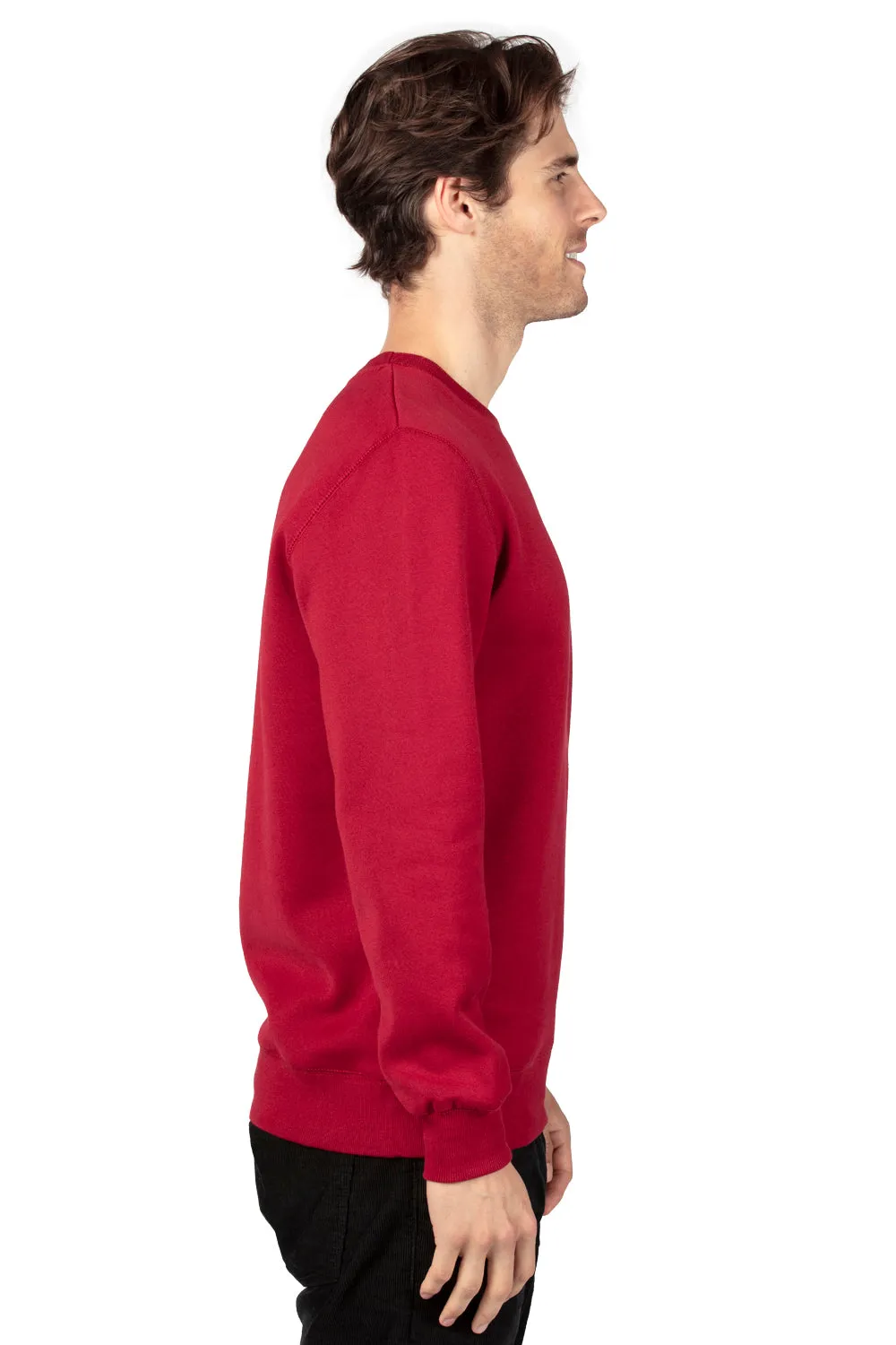 Threadfast Apparel Herren Ultimate Fleece Crewneck Sweatshirt - Burgunderrote Kleidung Threadfast-Apparel