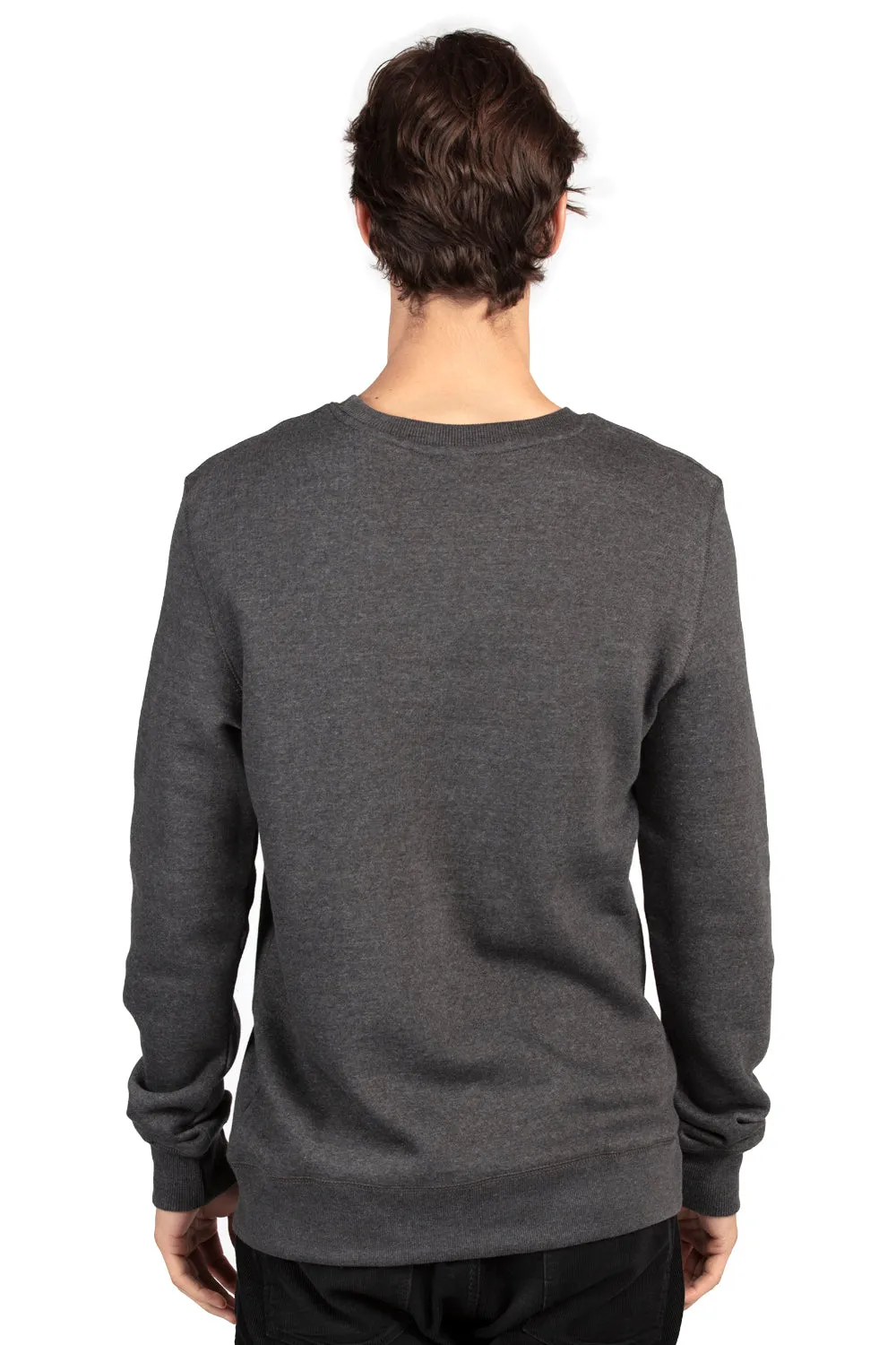 Threadfast Apparel Herren Ultimate Fleece Crewneck Sweatshirt - Heather Charcoal Grau