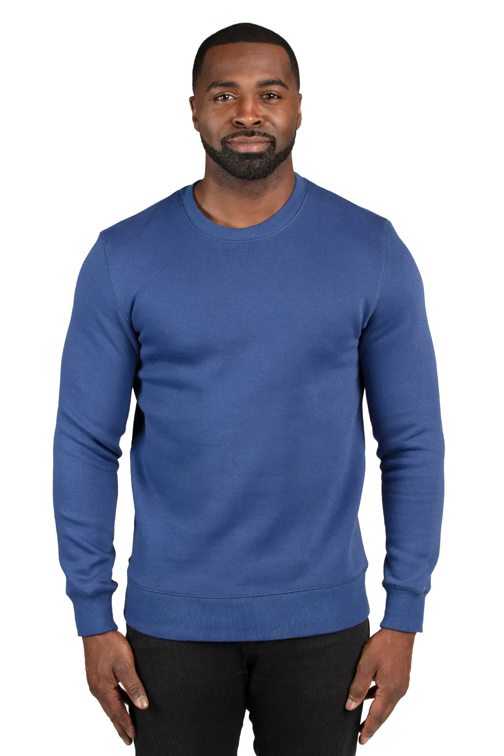 Threadfast Apparel Herren Ultimate Fleece Crewneck Sweatshirt - Marineblau