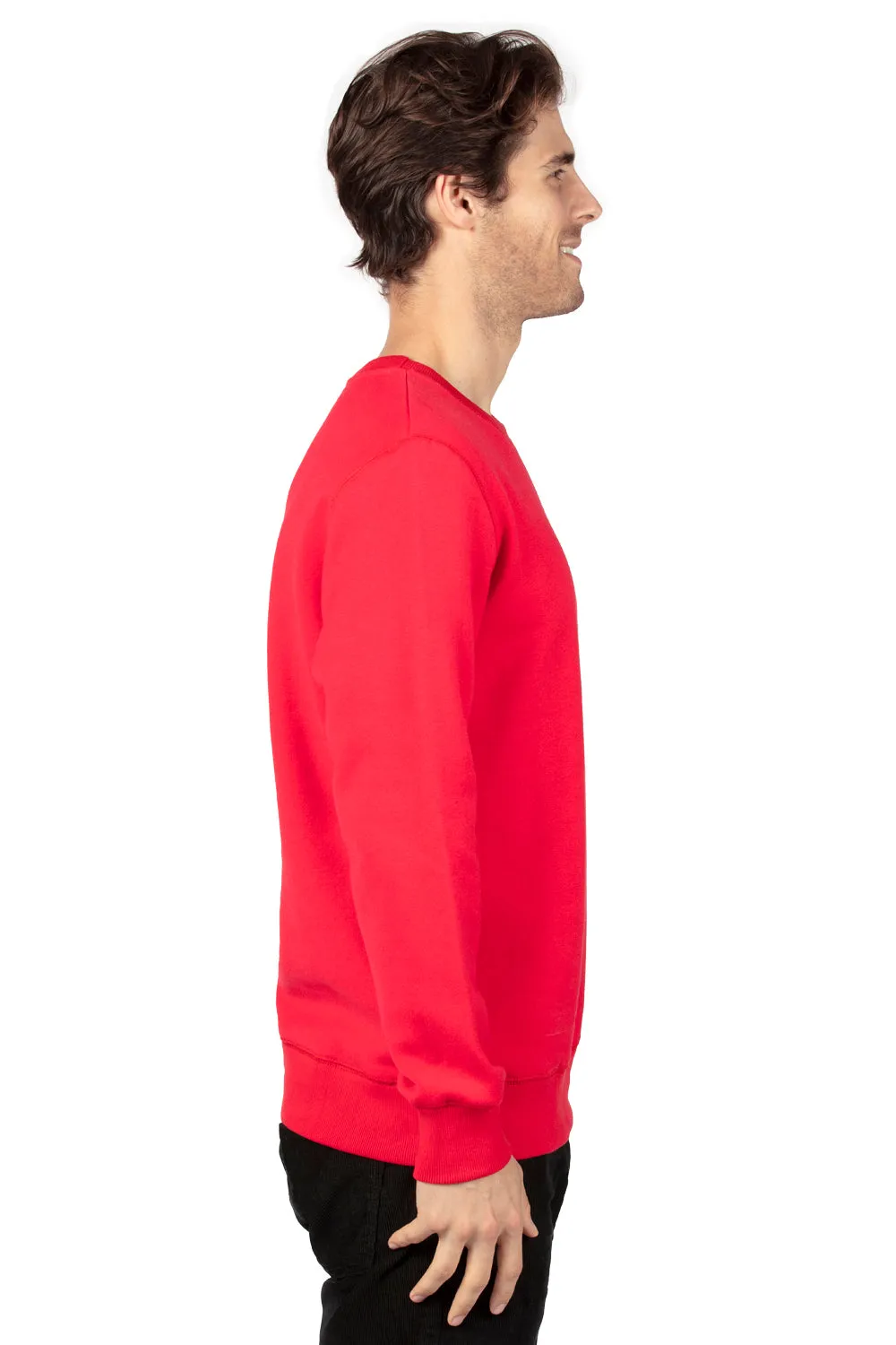 Threadfast Apparel Herren Ultimate Fleece Crewneck Sweatshirt - Rot