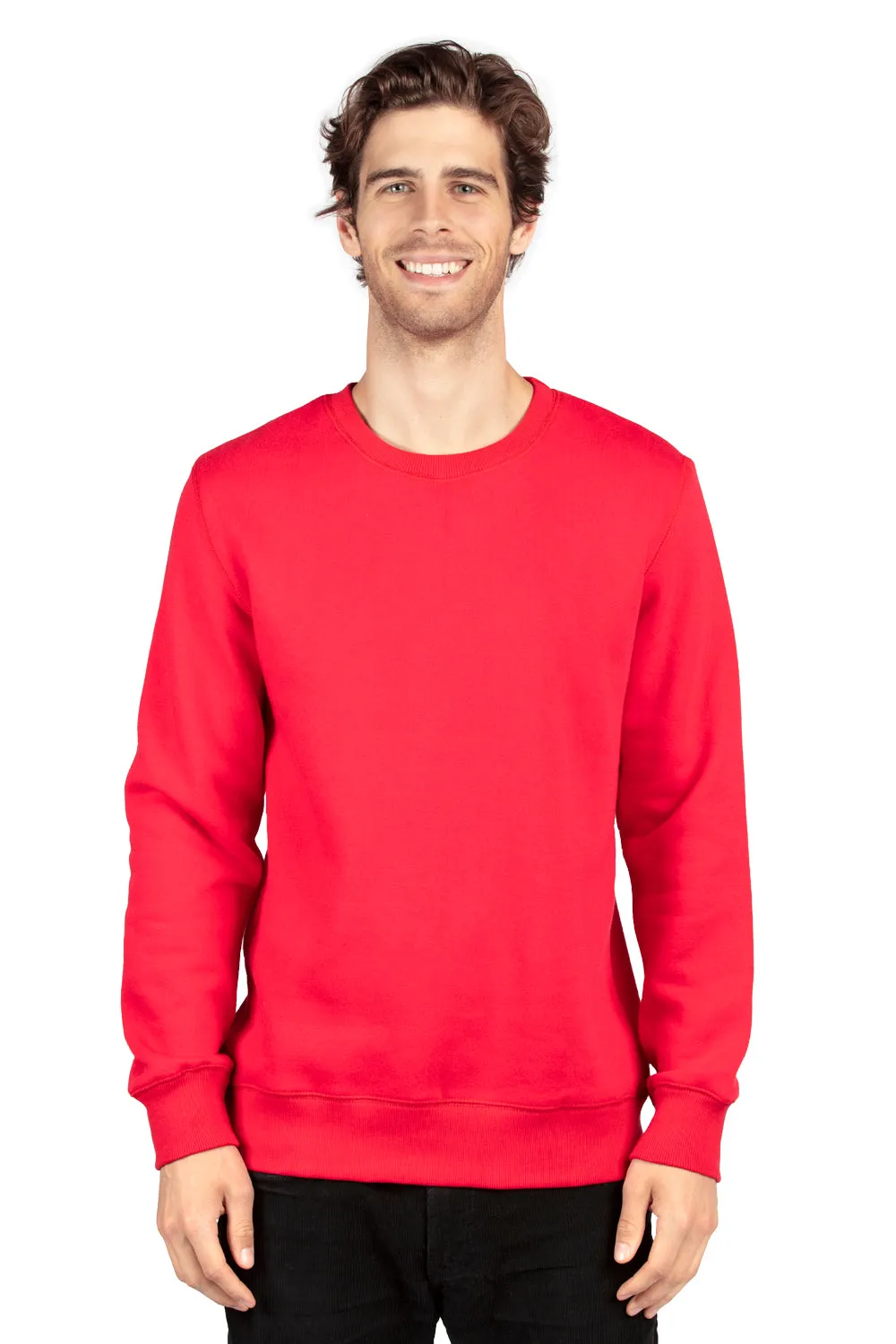 Threadfast Apparel Herren Ultimate Fleece Crewneck Sweatshirt - Rot