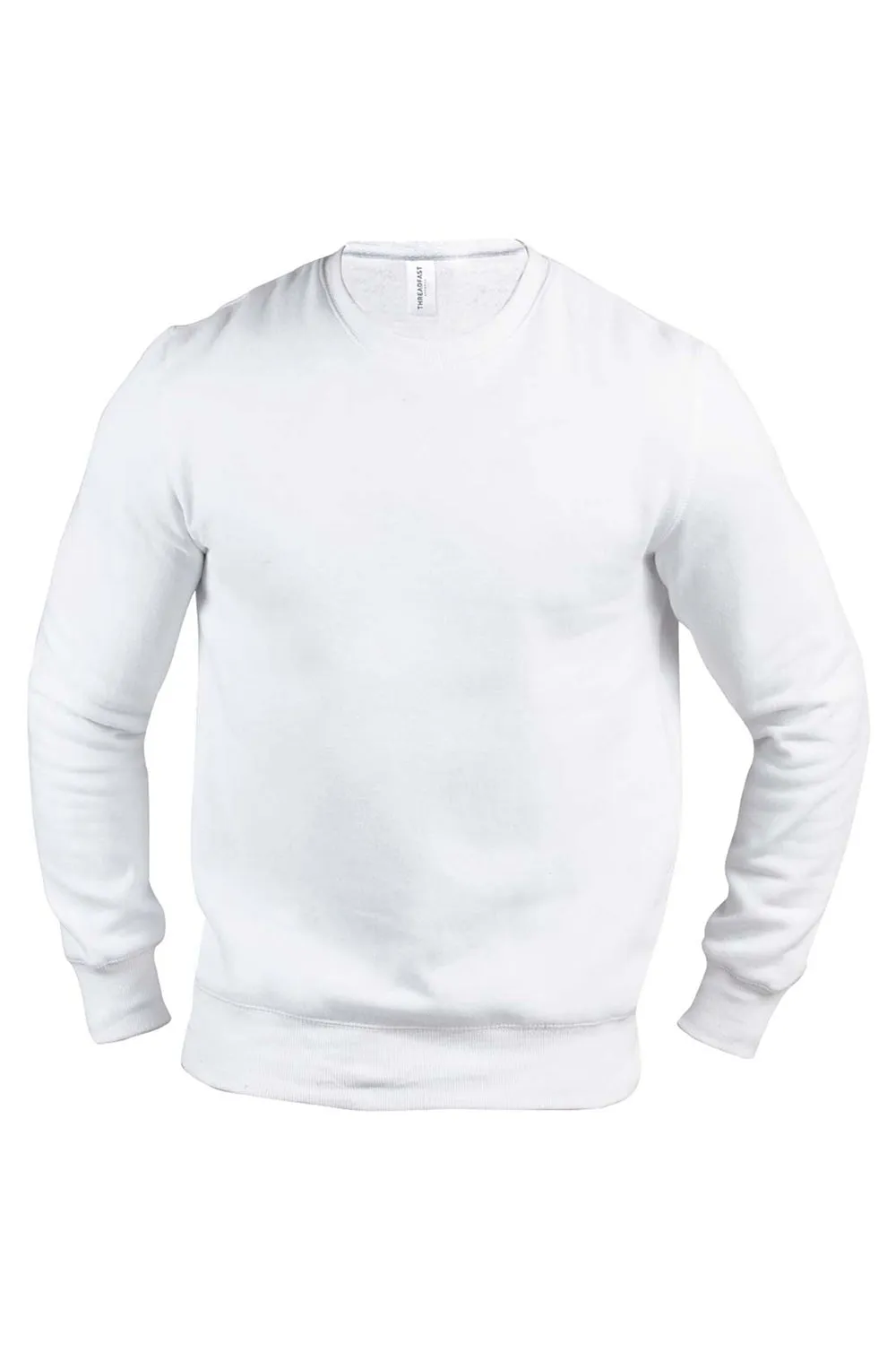 Threadfast Apparel Herren Ultimate Fleece Crewneck Sweatshirt - Weiß