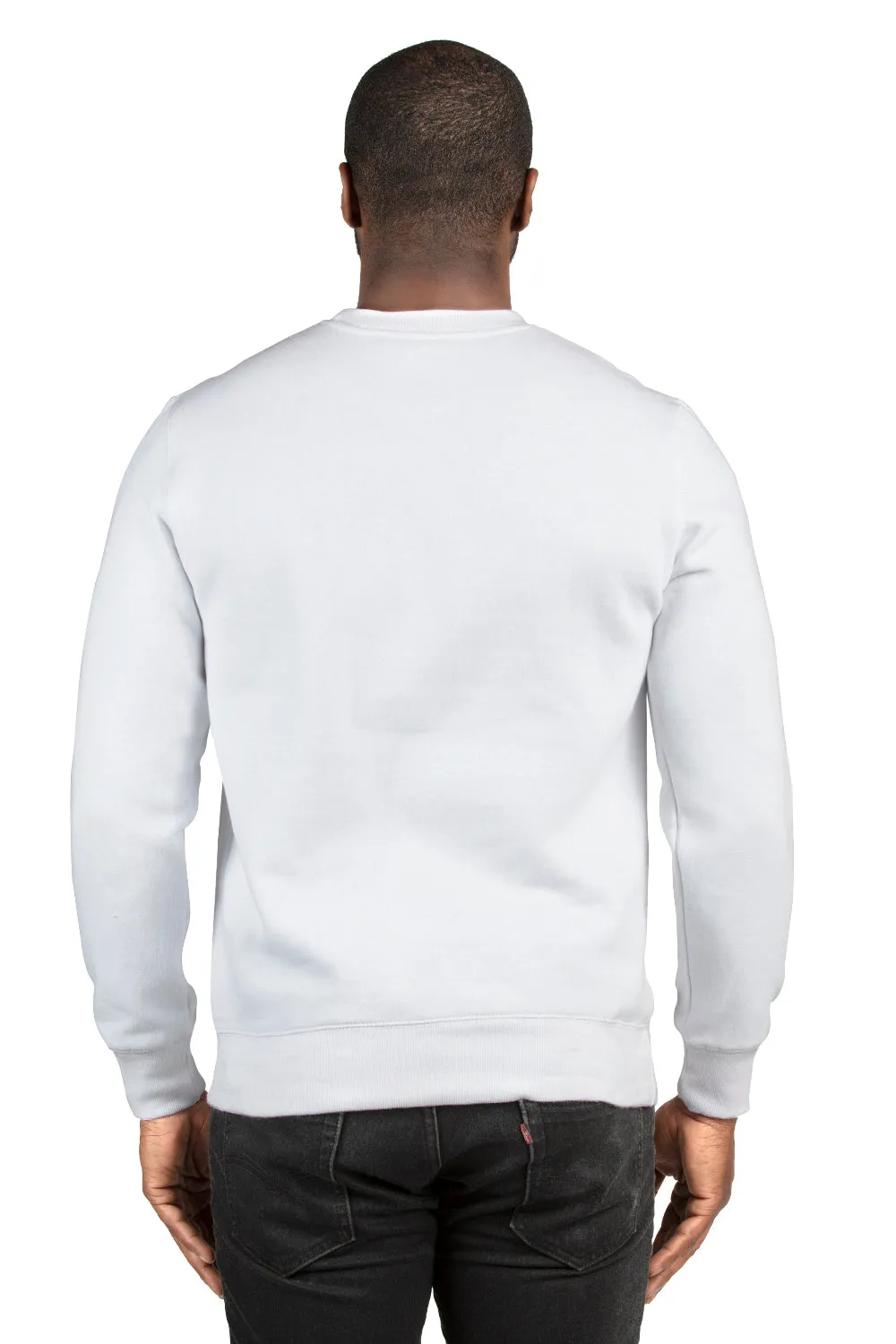 Threadfast Apparel Herren Ultimate Fleece Crewneck Sweatshirt - Weiß