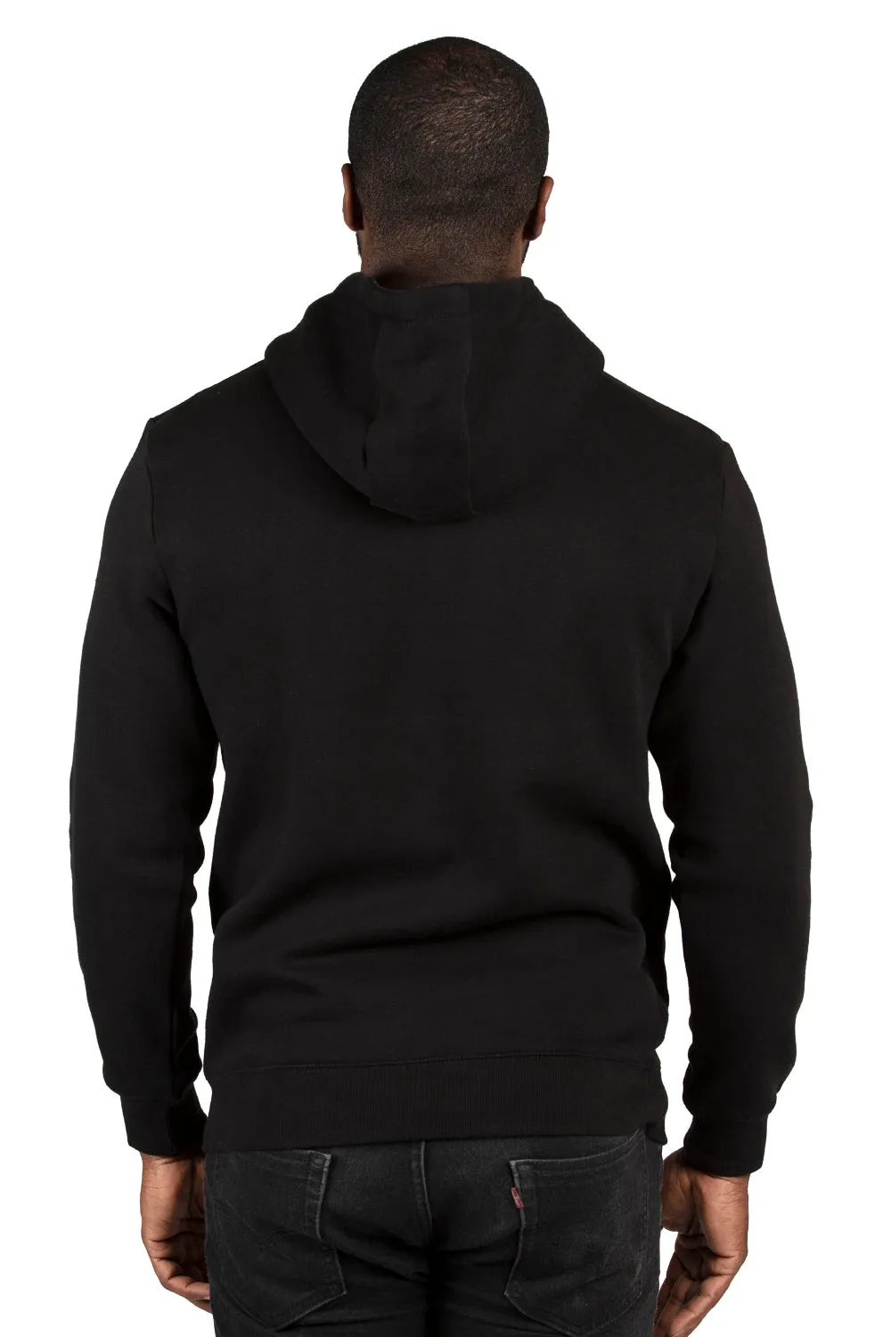 Threadfast Apparel Herren Ultimate Fleece Kapuzenpullover Hoodie mit Taschen - Schwarze Kleidung Threadfast-Apparel