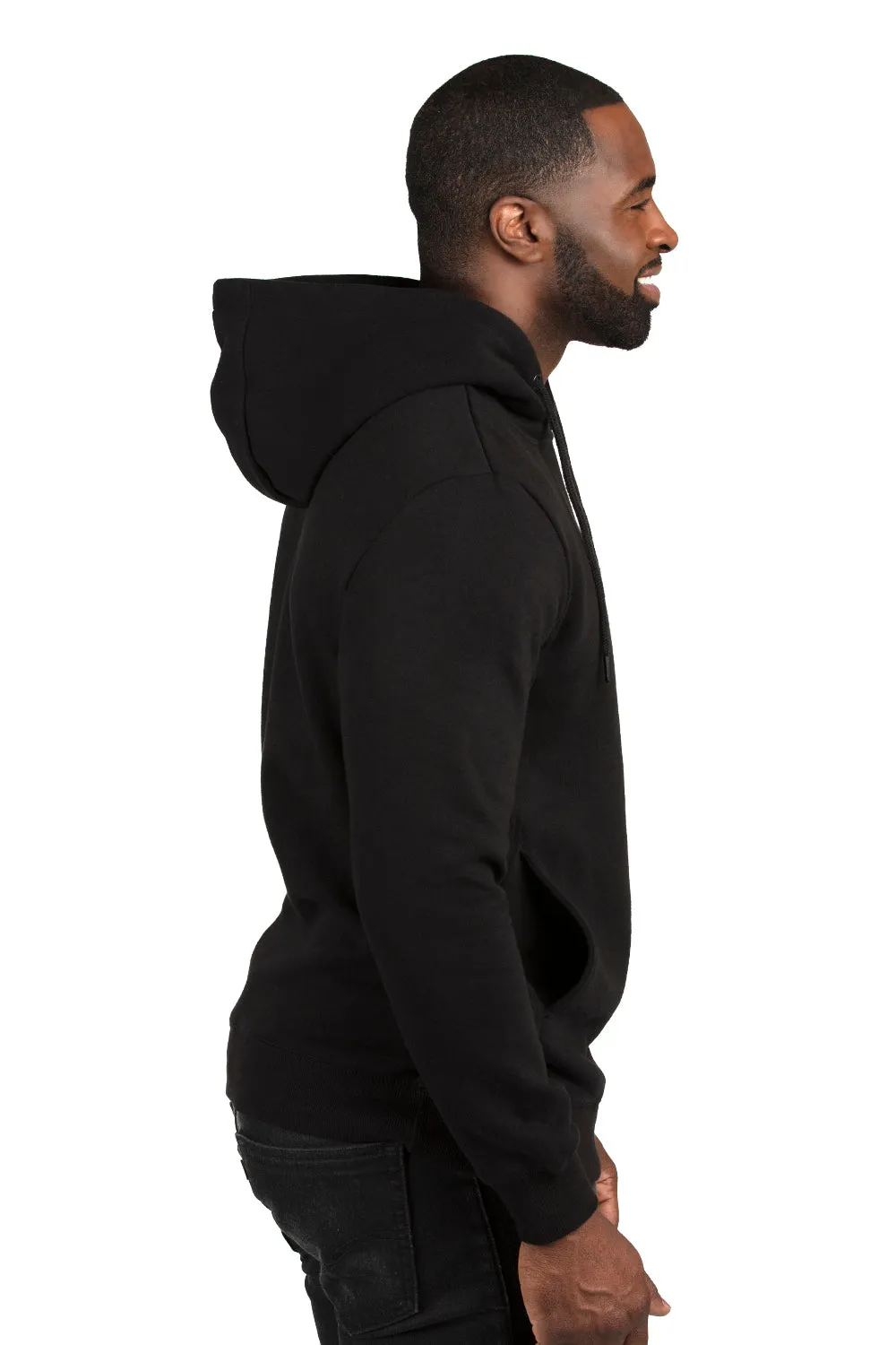 Threadfast Apparel Herren Ultimate Fleece Kapuzenpullover Hoodie mit Taschen - Schwarze Kleidung Threadfast-Apparel