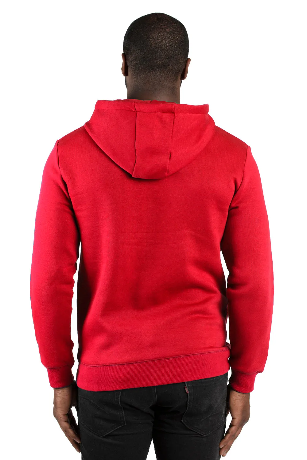 Threadfast Apparel Herren Ultimate Fleece Kapuzenpullover mit Taschen - Rot