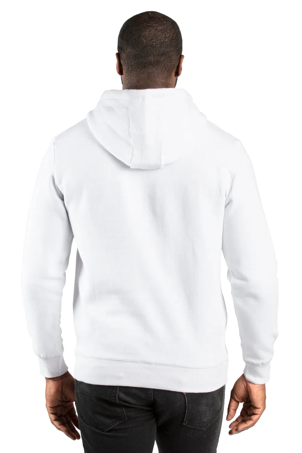 Threadfast Apparel Herren Ultimate Fleece Kapuzenpullover Hoodie mit Taschen - Weiß Kleidung Threadfast-Apparel