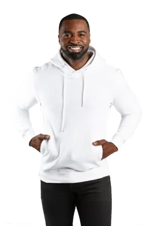 Threadfast Apparel Herren Ultimate Fleece Kapuzenpullover Hoodie mit Taschen - Weiß Kleidung Threadfast-Apparel