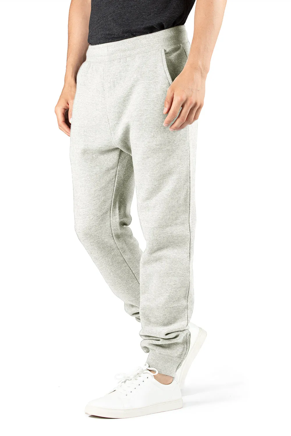Threadfast Apparel Herren Ultimate Fleece Sweathose mit Taschen - Heather Oatmeal Kleidung Threadfast-Apparel