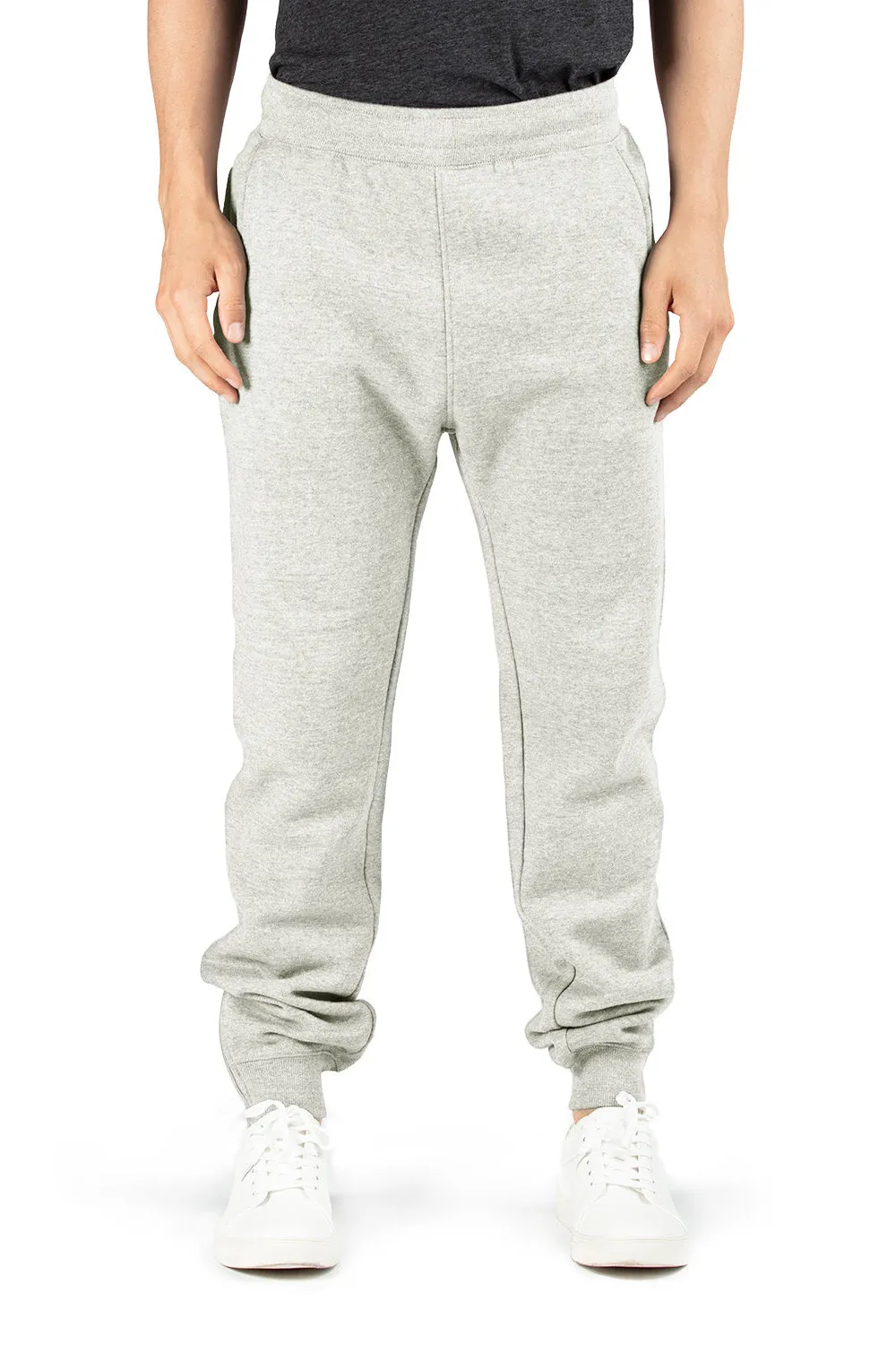Threadfast Apparel Herren Ultimate Fleece Sweathose mit Taschen - Heather Oatmeal Kleidung Threadfast-Apparel