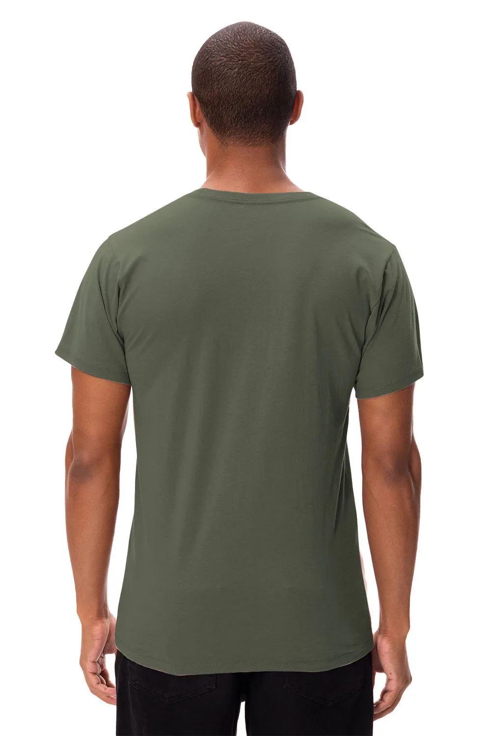 Threadfast Apparel Herren Ultimate Kurzarm Rundhals T-Shirt - Armee Grün Bekleidung Threadfast-Apparel