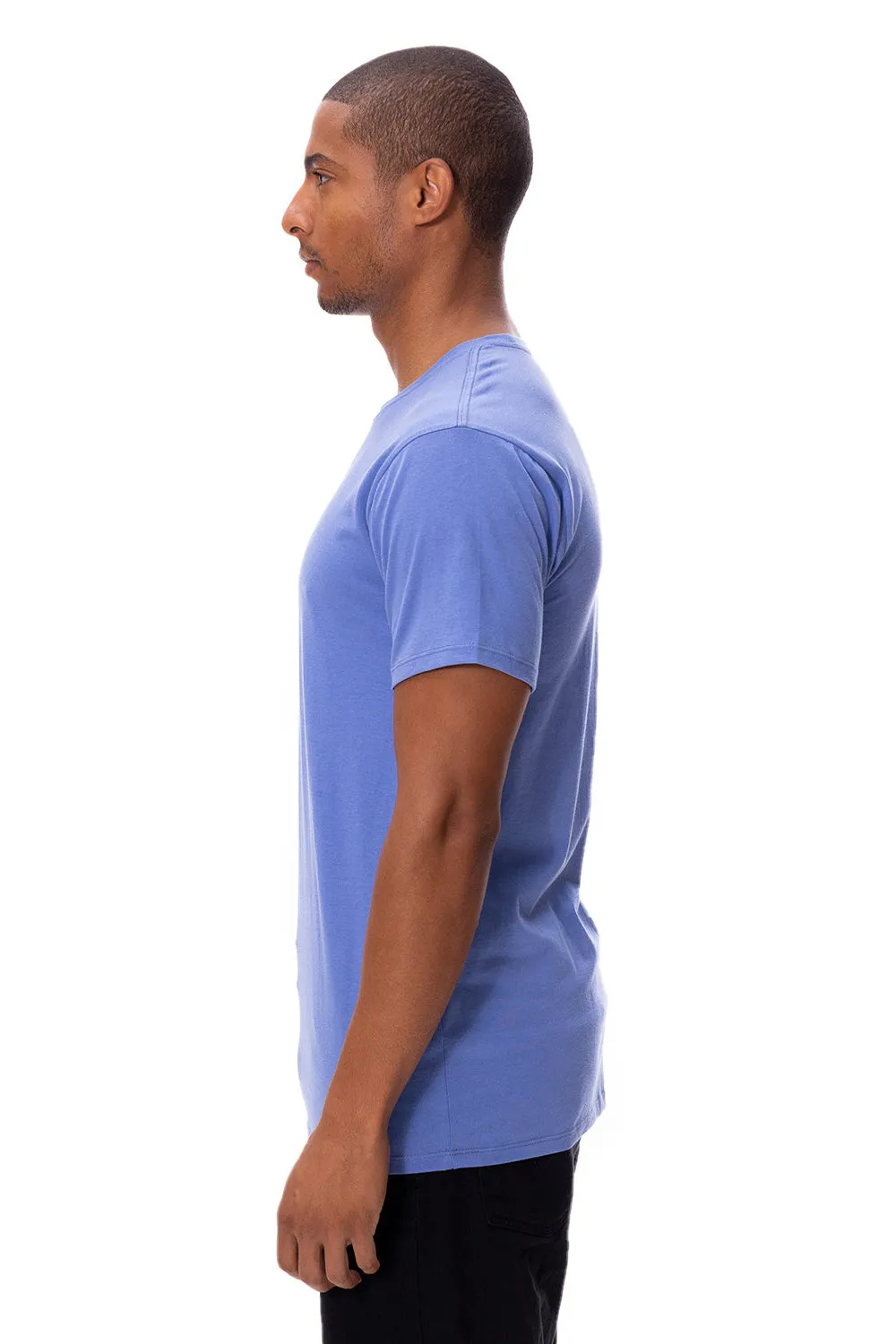 Threadfast Apparel Herren Ultimate Kurzarm Rundhals T-Shirt - Denim Blau Bekleidung Threadfast-Apparel