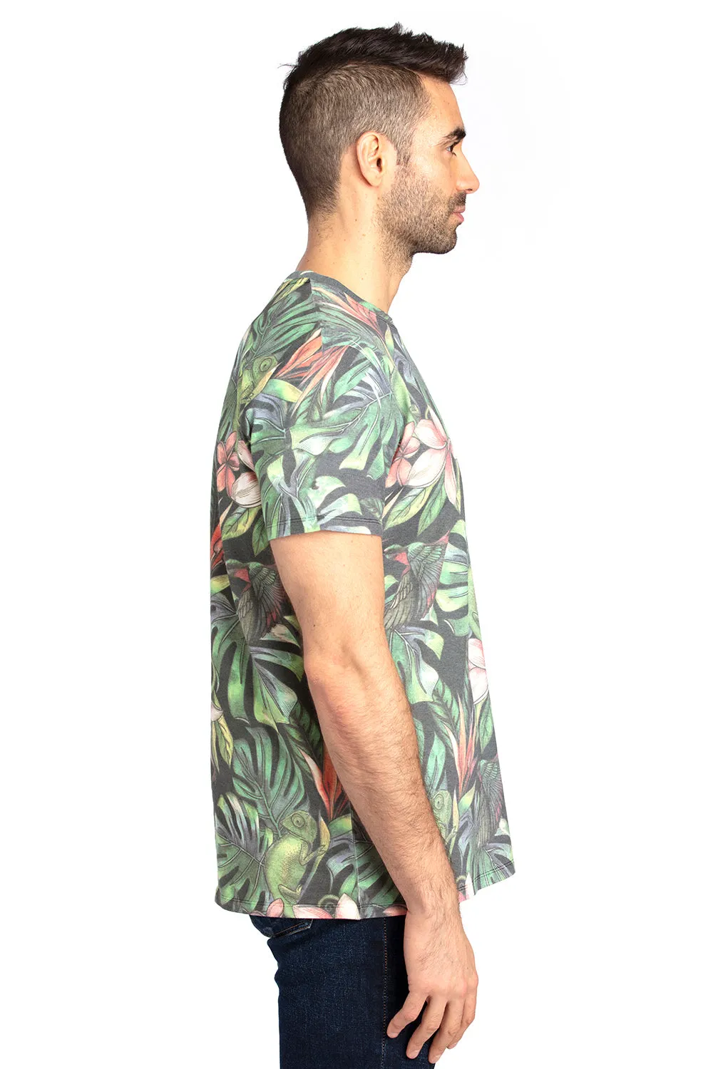 Threadfast Apparel Herren Ultimate Kurzarm Rundhals T-Shirt - Tropische Dschungel Kleidung Threadfast-Apparel
