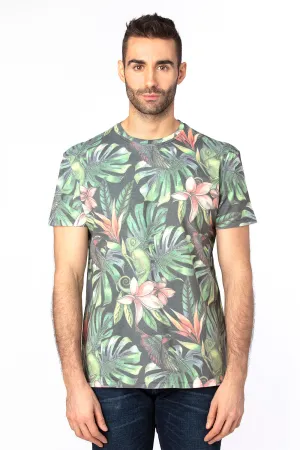 Threadfast Apparel Herren Ultimate Kurzarm Rundhals T-Shirt - Tropische Dschungel Kleidung Threadfast-Apparel