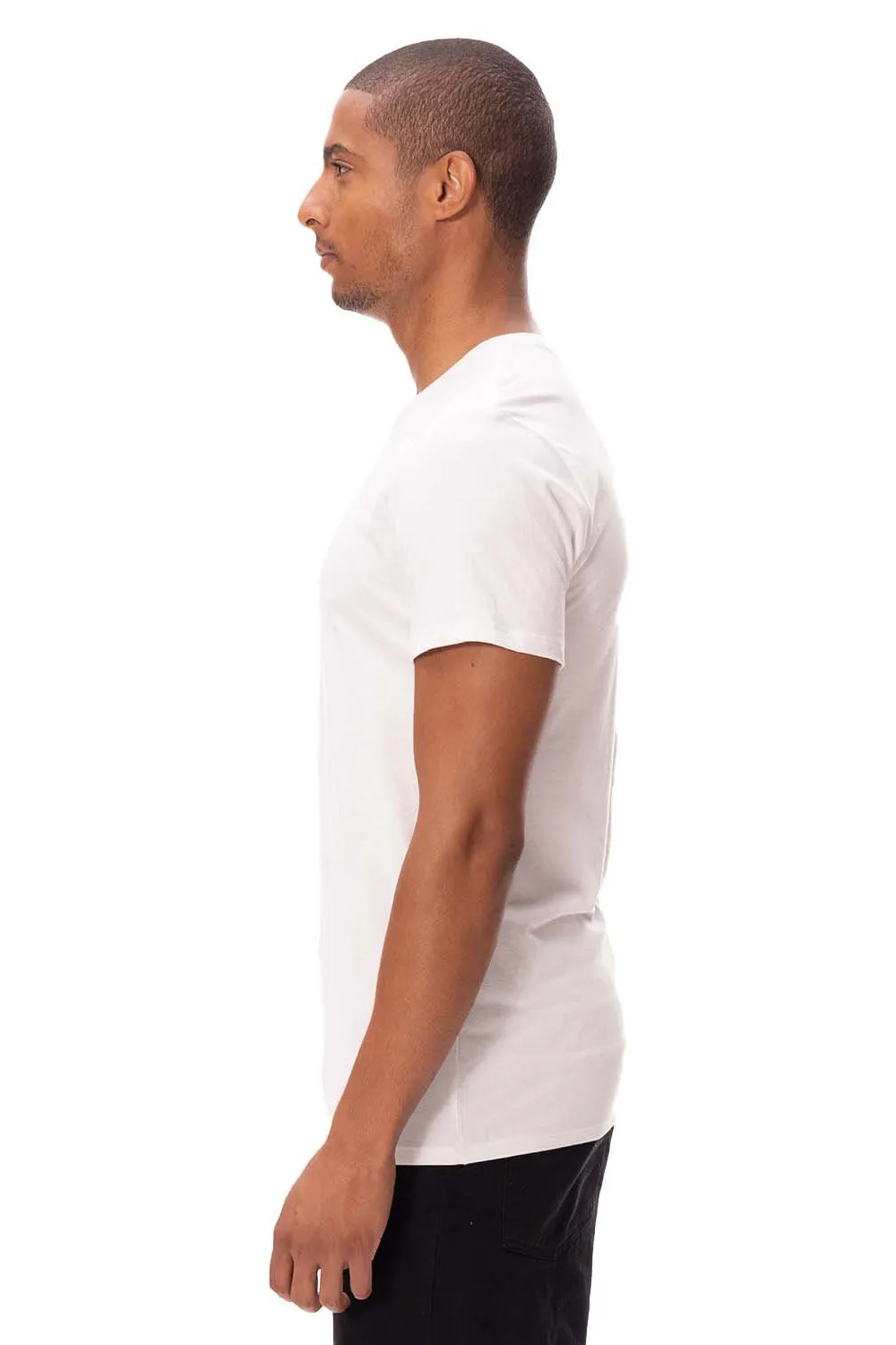 Threadfast Apparel Herren Ultimate Kurzarm Rundhals T-Shirt - Weiß Kleidung Threadfast-Apparel