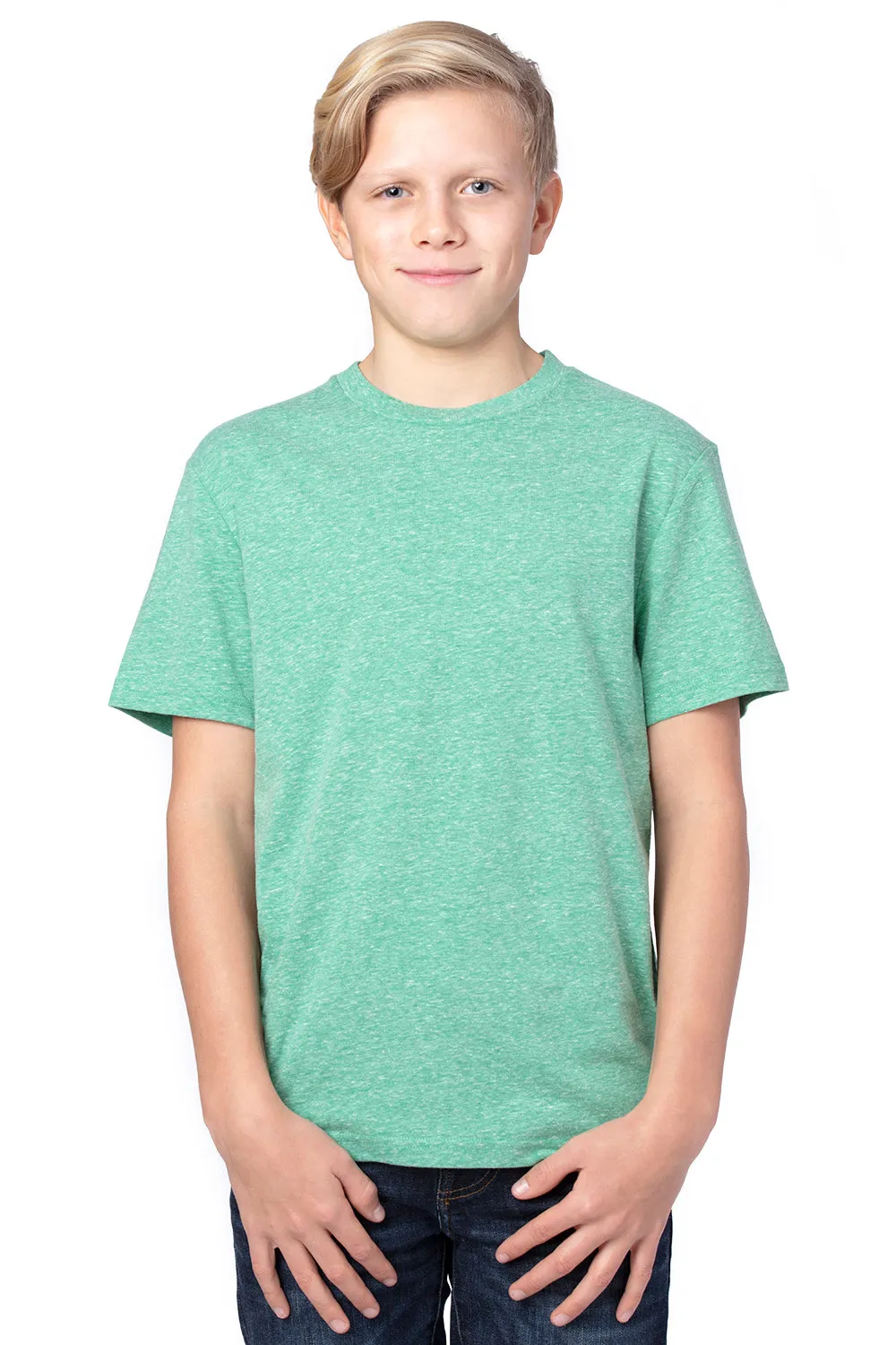Threadfast Apparel Jugendliches Kurzarm-T-Shirt mit Rundhalsausschnitt - Grüne Bekleidung Threadfast-Apparel