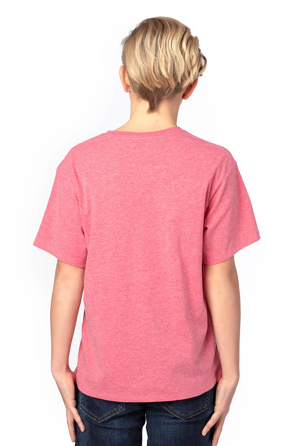 Threadfast Apparel Jugend Ultimate Kurzarm Rundhals T-Shirt - Heather Rote Kleidung Threadfast-Apparel