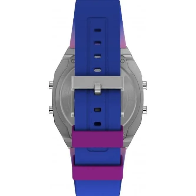 Timex 80 Lila Uhr mit Silberfarbenem Gehäuse TW2V74600