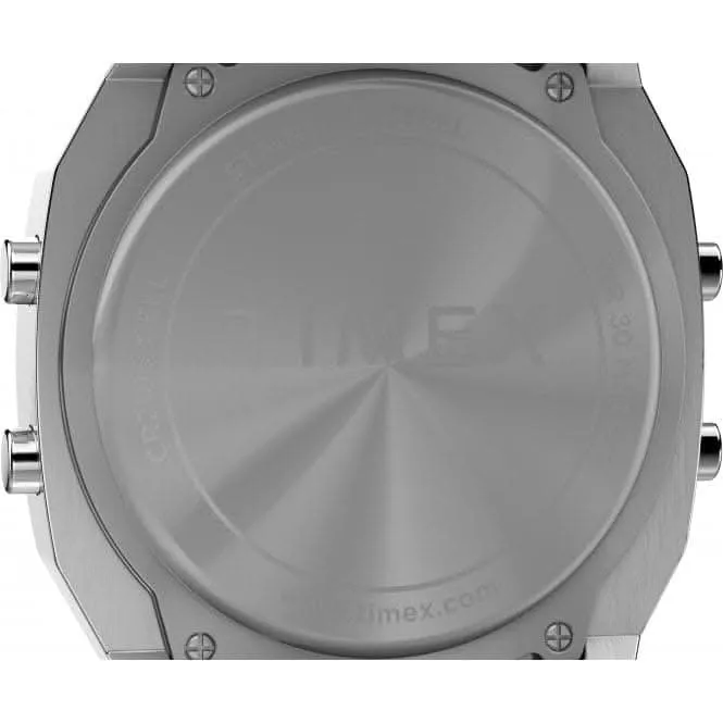 Timex 80 Lila Uhr mit Silberfarbenem Gehäuse TW2V74600