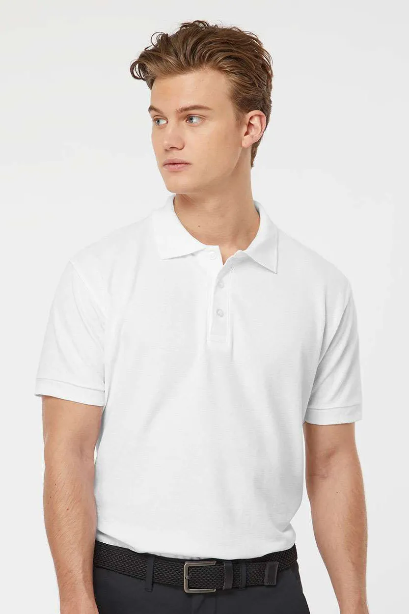 Tultex Herren Sport Polohemd mit kurzen Ärmeln - Weiße Kleidung Tultex