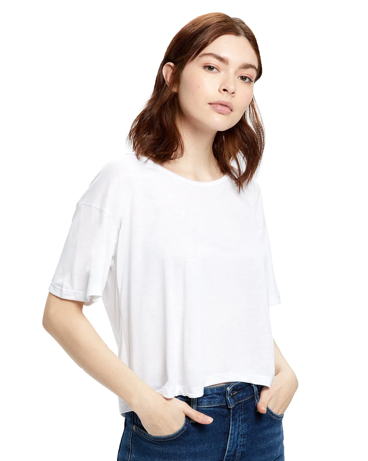 US Blanks US309 Damen Boxy Open Neck Top