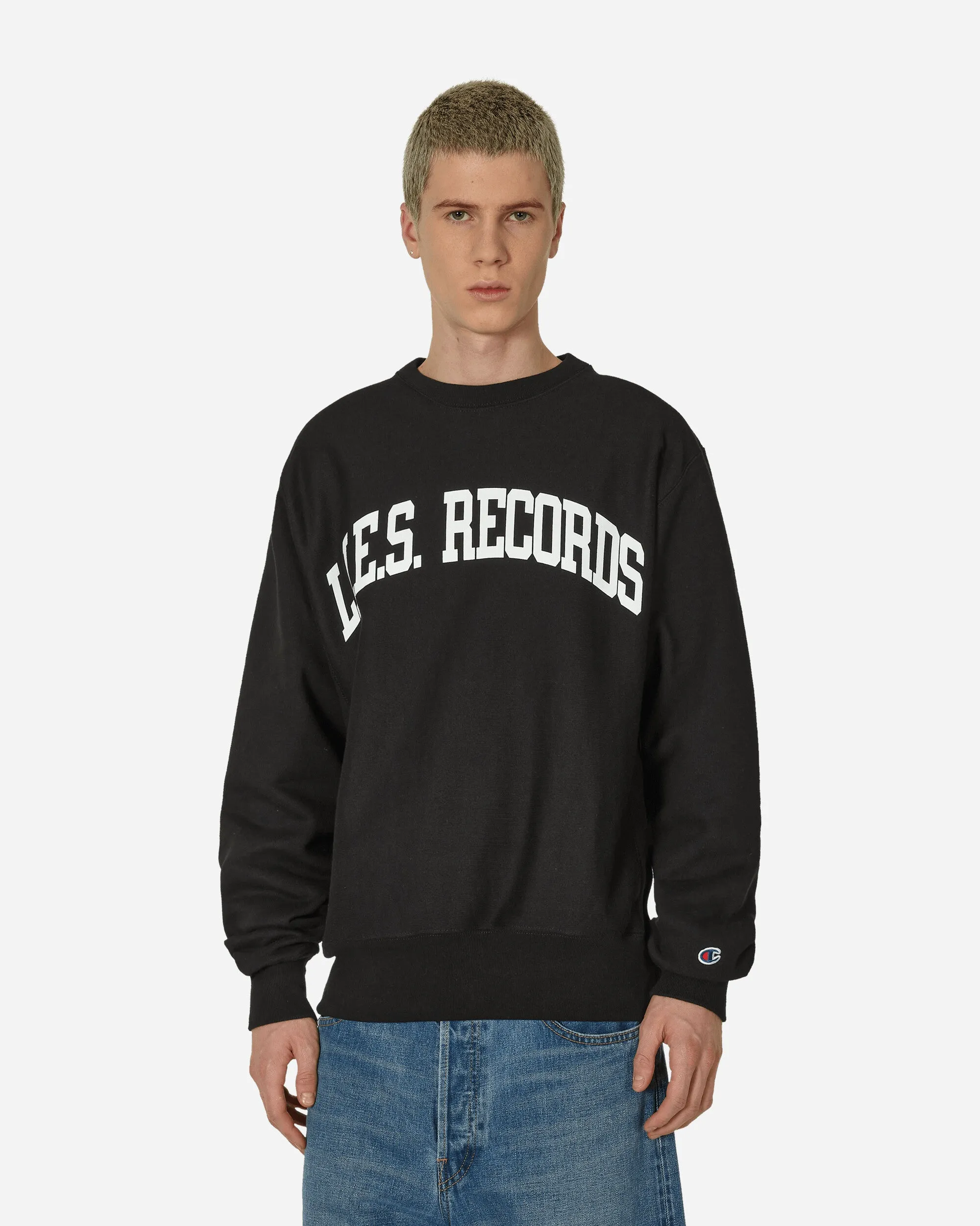 Varsity Crewneck Sweatshirt Schwarz
