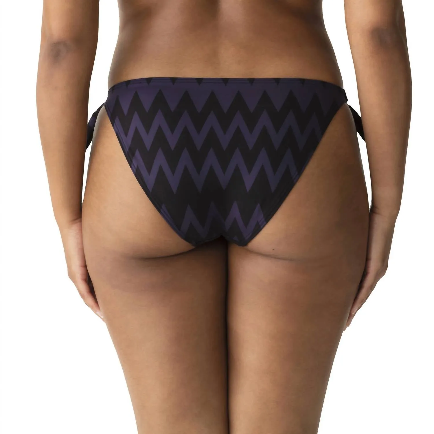 Venedig Bikini Slip mit Taillenschnüren in Schwarz