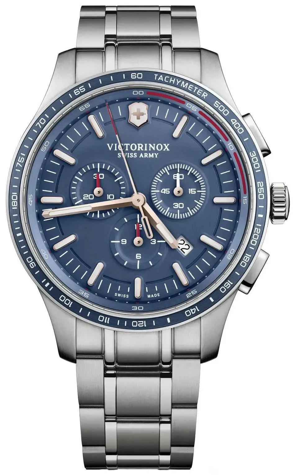 Victorinox Swiss Army Alliance Sport Chronograph Edelstahl Blaues Zifferblatt Datum Herrenuhr 241817 Victorinox Swiss Army Uhren