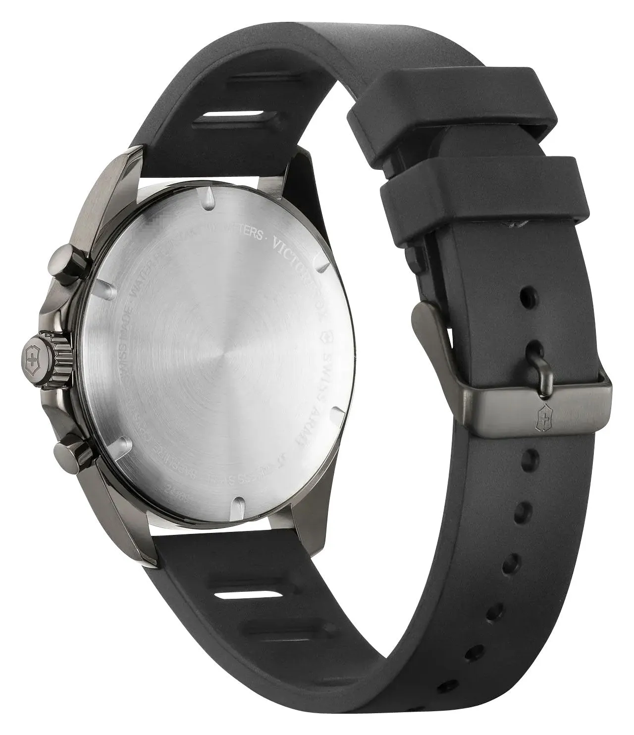Victorinox Swiss Army FieldForce Sport Chronograph Schwarz Edelstahl Graues Zifferblatt Schwarzes Gummiband Datum Quarz Herrenuhr 241891 Victorinox Swiss Army Uhren