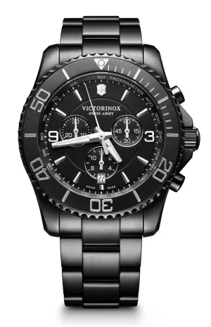 Victorinox Swiss Army Maverick Chronograph Schwarz Edelstahl Schwarzes Zifferblatt Datum Herrenuhr 241797 Victorinox Swiss Army Uhren