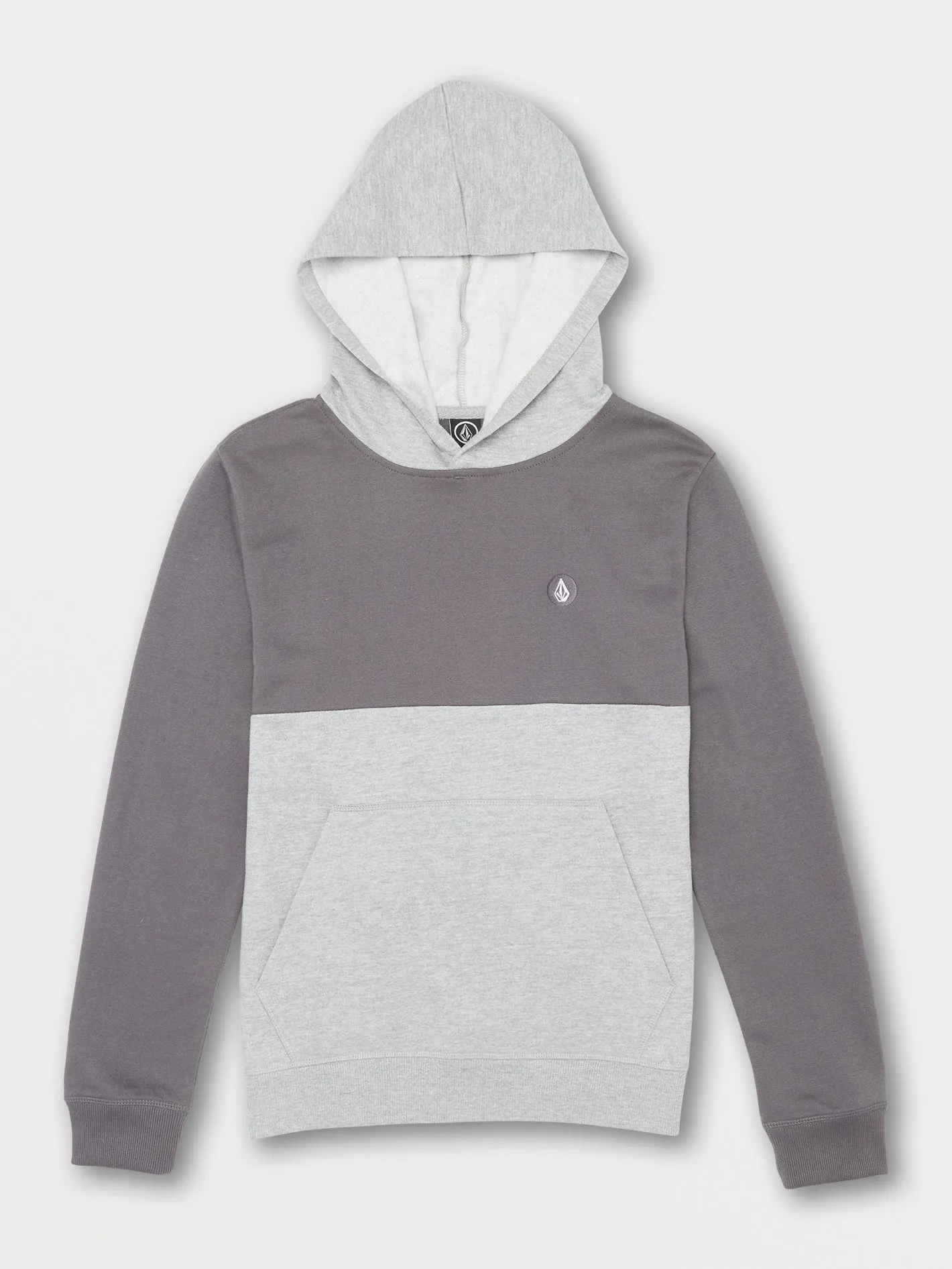 Volcom Kontrast Pullover Fleece Kapuzenpullover Asphalt Schwarz Volcom