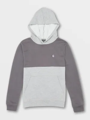Volcom Kontrast Pullover Fleece Kapuzenpullover Asphalt Schwarz Volcom