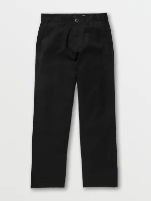 Volcom Frickin Regular Stretch Boys Pants (Age 8-14) Black Volcom