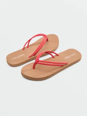 Volcom Girls Forever And Ever Sandalen Elektrisches Korallenrot Volcom