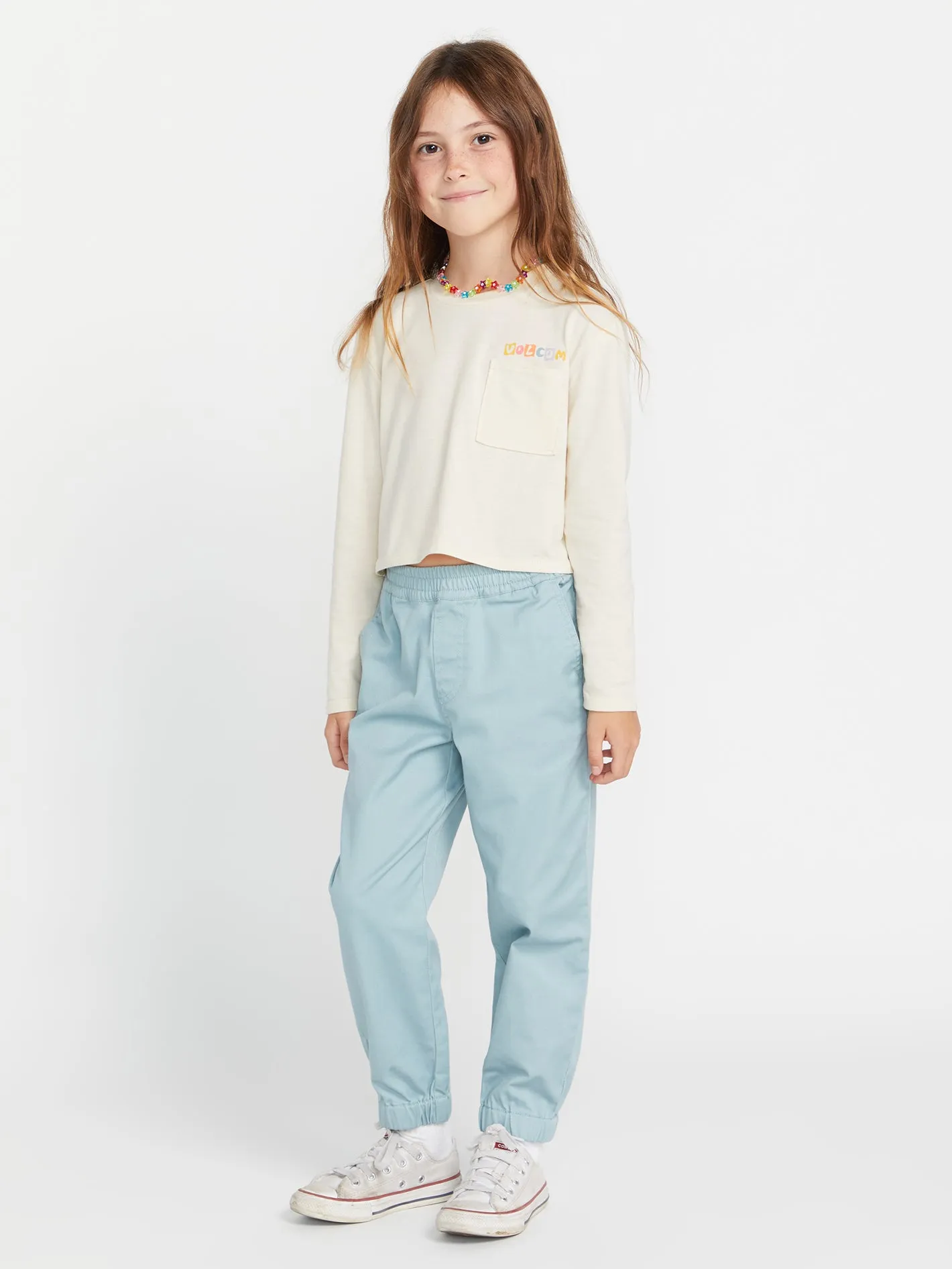 Volcom Girls Pocket Dial Langarm-Shirt Wolke Volcom