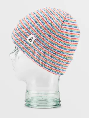 Volcom Kids Mikro-Streifen-Mütze Weiß Volcom