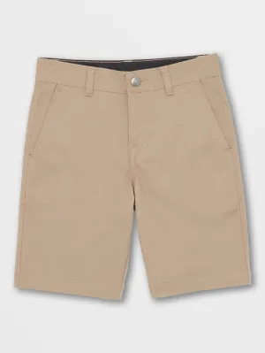 Volcom Vmonty Stretch Jungen Shorts (Alter 8-14) Khaki Volcom