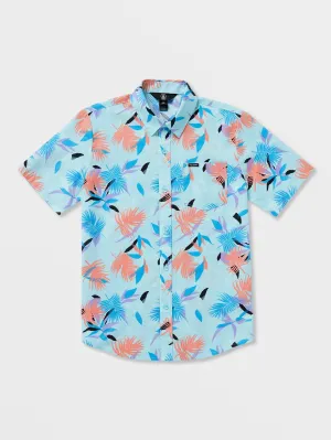 Volcom Warbler Jungen Kurzarm-Hemd (Alter 8-14) Aquamarin Volcom