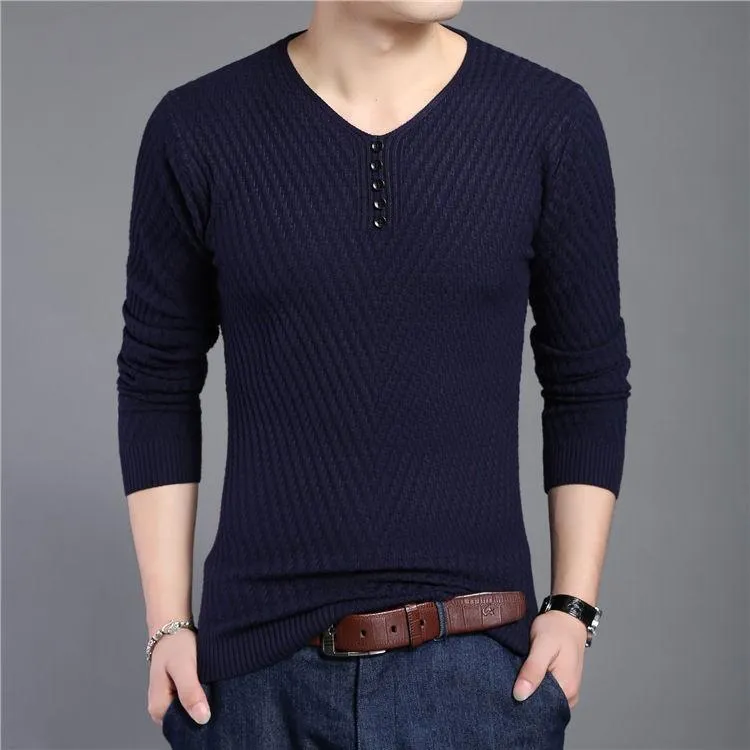 West Louis™ Figurbetonter Pullover mit V-Ausschnitt