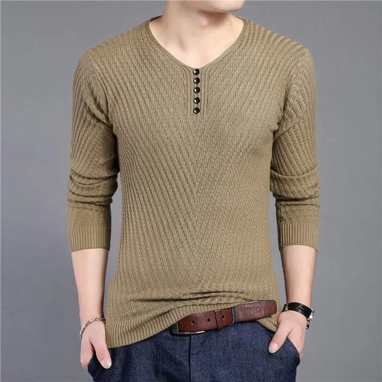 West Louis™ Figurbetonter Pullover mit V-Ausschnitt