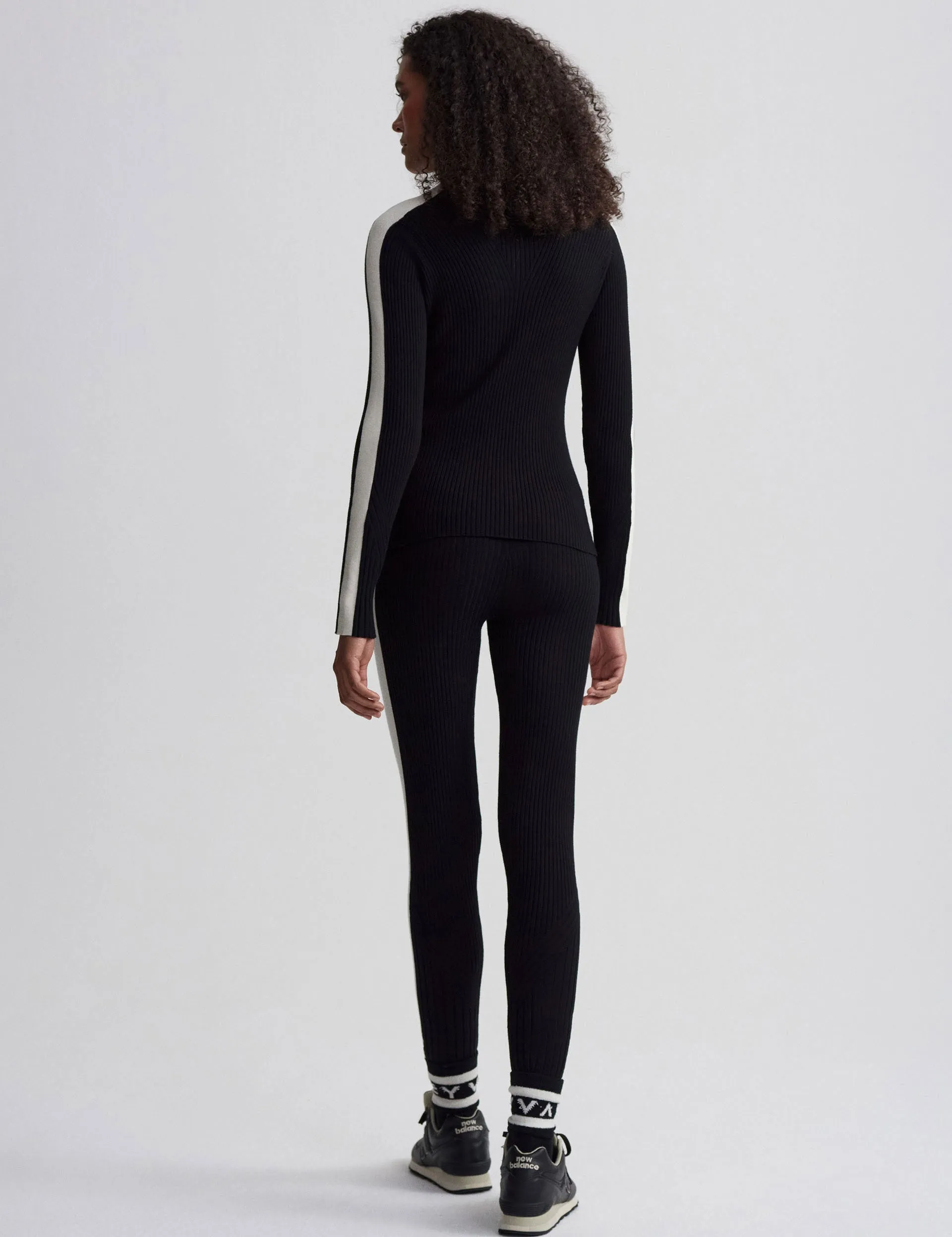 Wilshire Mock Neck Strickpullover - Schwarz
