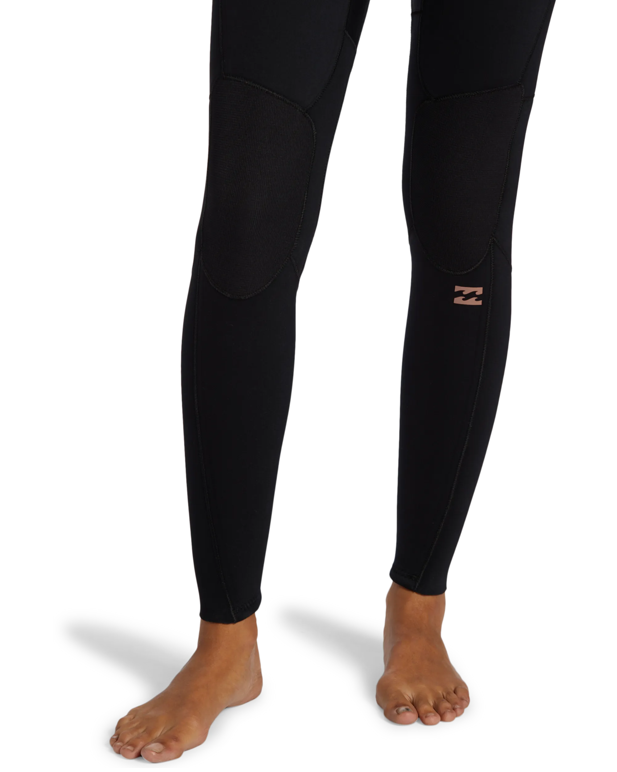 Damen-Fechtanzug 4/3mm mit Brustreißverschluss in Schwarz