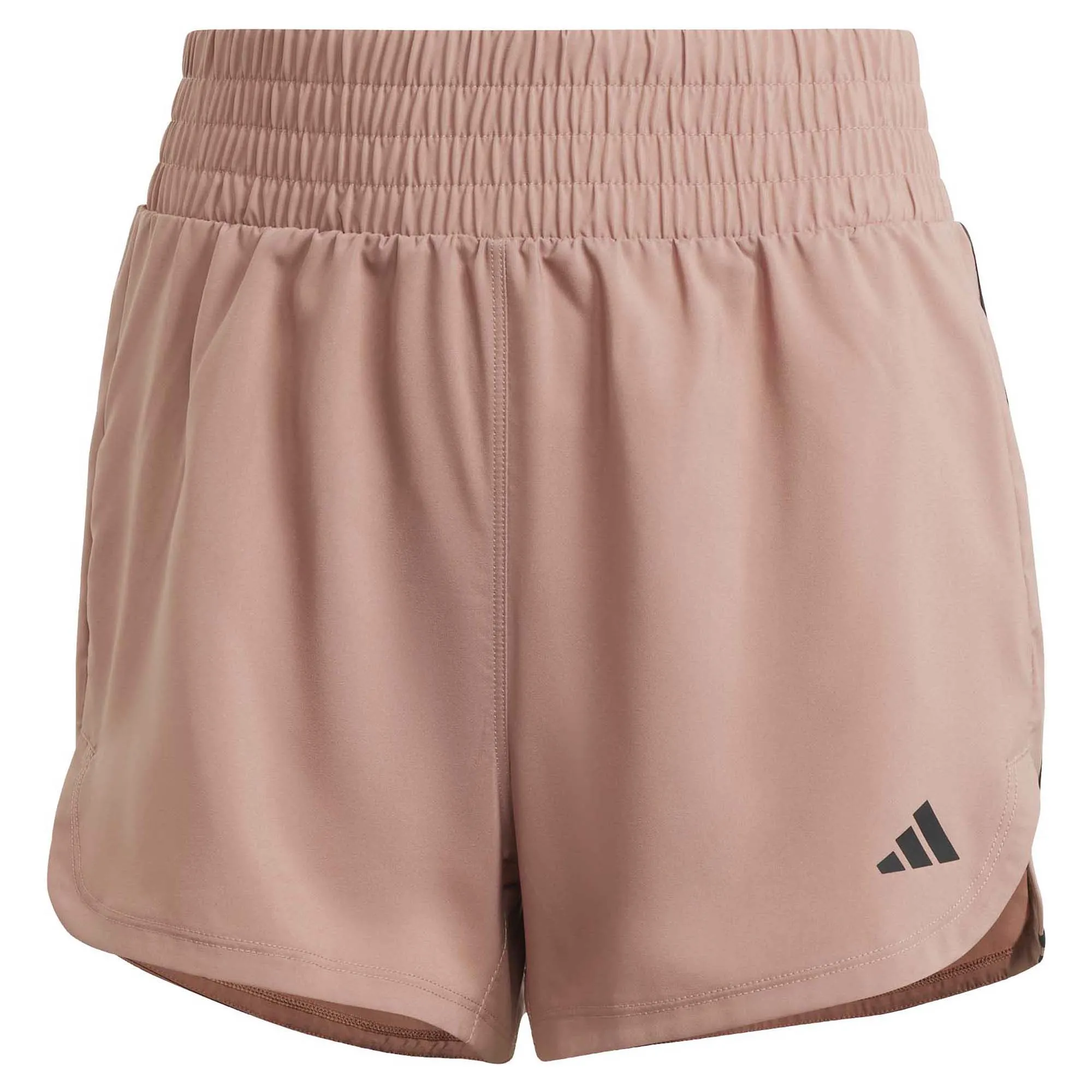Damen Pacer Trainingsshorts mit 3 Streifen, gewebt, hoher Bund, 5 Zoll