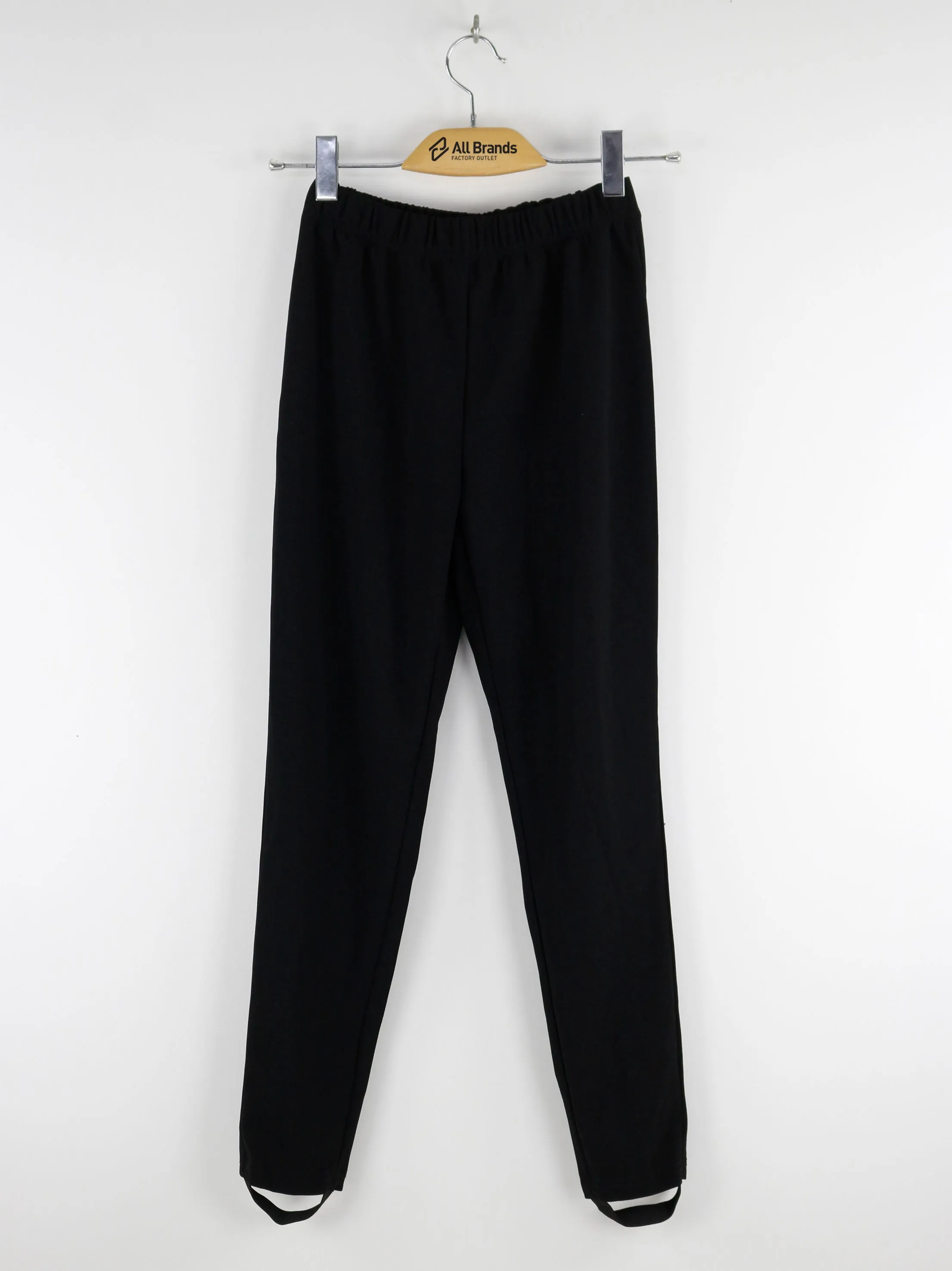 Damen einfarbige Leggings, Schwarz