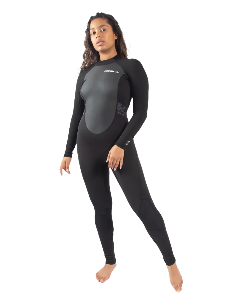 Damen Response FL 3/2mm Neoprenanzug mit Rückenzip in Schwarz